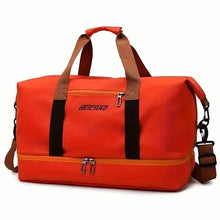 Load image into Gallery viewer, Nylon Duffel Bag for Travel – Large Capacity, Foldable, Shoe Compartment – Men &amp; Women
