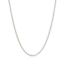 将图片加载到图库查看器，14k White Gold Diamond Cut Cable Link Chain 1.5mm
