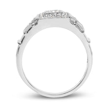 Load image into Gallery viewer, 14K White Gold Plated 0.21 Carat Genuine White Diamond .925 Sterling Silver Ring
