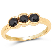 Load image into Gallery viewer, 1.16 Carat Genuine Black Diamond .925 Sterling Silver Ring
