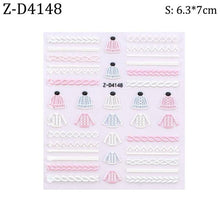 将图片加载到图库查看器，5D Sweater Nail Sticker Acrylic Engraved Winter Charm Designs Beauty Cloth Christmas Patterns Nails Art Decoration Tools  Nail Art Stickers Decor Tip Transfer Nail Decals Sticker For Pretty Girl Self-Adhesive Nail Decals Designer Nail Stickers
