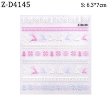 将图片加载到图库查看器，5D Sweater Nail Sticker Acrylic Engraved Winter Charm Designs Beauty Cloth Christmas Patterns Nails Art Decoration Tools  Nail Art Stickers Decor Tip Transfer Nail Decals Sticker For Pretty Girl Self-Adhesive Nail Decals Designer Nail Stickers
