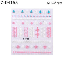 将图片加载到图库查看器，5D Sweater Nail Sticker Acrylic Engraved Winter Charm Designs Beauty Cloth Christmas Patterns Nails Art Decoration Tools  Nail Art Stickers Decor Tip Transfer Nail Decals Sticker For Pretty Girl Self-Adhesive Nail Decals Designer Nail Stickers
