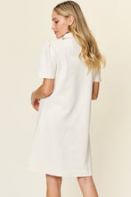 Load image into Gallery viewer, Double Take Full Size Texture Collared Neck Short Sleeve Dress Textured Dress For Women
