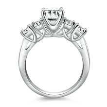 Load image into Gallery viewer, 14k White Gold Five Stone Diamond Trellis Engagement Ring
