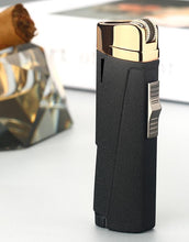将图片加载到图库查看器，NEW Modern Luxury Grinding Wheel Three Torch Turbo Lighters For Cigarettes Accessories Cigar Smoking Lighters New Metal Design

