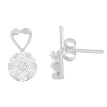 Load image into Gallery viewer, 14K White Gold 1 1/4 cttw Round Cut Diamond Earrings (H-I, I1-I2)
