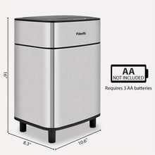 Load image into Gallery viewer, Automatic Stainless Steel Sensor Trash Can – Hands-free Quiet Close &amp; Odor-Control System
