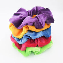 将图片加载到图库查看器，5PCS/Set Velvet Scrunchies Elastic Rubber Hair Bands Women Girls Soft Solid Headbands Ponytail Holder Hair Rope Tie Accessories Ponytail Holder Accessories for Women And Girls
