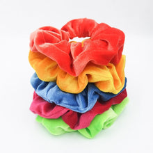 将图片加载到图库查看器，5PCS/Set Velvet Scrunchies Elastic Rubber Hair Bands Women Girls Soft Solid Headbands Ponytail Holder Hair Rope Tie Accessories Ponytail Holder Accessories for Women And Girls
