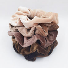 将图片加载到图库查看器，5PCS/Set Velvet Scrunchies Elastic Rubber Hair Bands Women Girls Soft Solid Headbands Ponytail Holder Hair Rope Tie Accessories Ponytail Holder Accessories for Women And Girls
