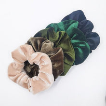 将图片加载到图库查看器，5PCS/Set Velvet Scrunchies Elastic Rubber Hair Bands Women Girls Soft Solid Headbands Ponytail Holder Hair Rope Tie Accessories Ponytail Holder Accessories for Women And Girls
