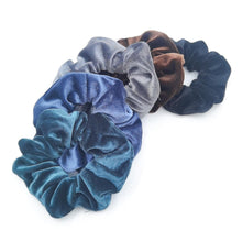 将图片加载到图库查看器，5PCS/Set Velvet Scrunchies Elastic Rubber Hair Bands Women Girls Soft Solid Headbands Ponytail Holder Hair Rope Tie Accessories Ponytail Holder Accessories for Women And Girls
