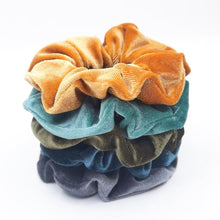 将图片加载到图库查看器，5PCS/Set Velvet Scrunchies Elastic Rubber Hair Bands Women Girls Soft Solid Headbands Ponytail Holder Hair Rope Tie Accessories Ponytail Holder Accessories for Women And Girls

