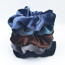 将图片加载到图库查看器，5PCS/Set Velvet Scrunchies Elastic Rubber Hair Bands Women Girls Soft Solid Headbands Ponytail Holder Hair Rope Tie Accessories Ponytail Holder Accessories for Women And Girls

