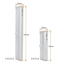 Load image into Gallery viewer, 6/10 LEDs PIR LED Motion Sensor Light Cupboard Wardrobe Bed Lamp LED Under Cabinet Night Light For Closet Stairs Kitchen

