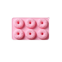 Load image into Gallery viewer, 6 Cells Large Size Cake Molds Food Grade Material Donuts Mold Baking Tools For Biscuit Dessert Chocolate Mould Silicone Baking Mold Just Pop Out Non-Stick Doughnuts Baking Molds
