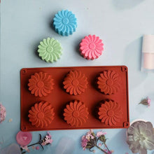 Load image into Gallery viewer, 6 Holes Flower Shaped Silicone Mold Sunflower Flower Form Fondant Molds Handmade Soap Baking Crafts Cake Mould Decoration Tools Silicone Flower Shape Soap Molds
