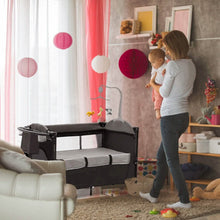 将图片加载到图库查看器，6-in-1 Foldable Baby Crib with Activity Center Diaper Changing Table
