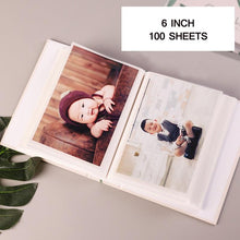 将图片加载到图库查看器，6 Inch 100 Sheets Scrapbook Paper Baby Family Scrapbook Photos Albums Wedding DIY Photo Albums Birthday Gift Family Scrapbook Albums Family Anniversary Gift For Couple
