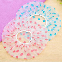Load image into Gallery viewer, 6-Pack: Reusable Shower Caps Elastic Band Bath Hair Hat
