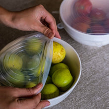 Load image into Gallery viewer, 6-Pack: Reusable Silicone Stretch Container Lids Covers for Food Storage - Fit Most Containers
