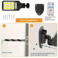 将图片加载到图库查看器，6-Pack: Solar Powered Motion Sensor Outdoor Garden Light with 108 COB LED Lights
