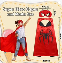 Load image into Gallery viewer, 6-Pack: Superhero Reversible Cape &amp; Mask Set
