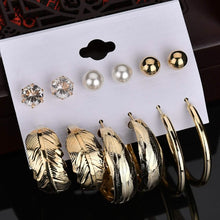 Load image into Gallery viewer, 6-Pair: Women's Simple Fashion Modern Trendy Earrings
