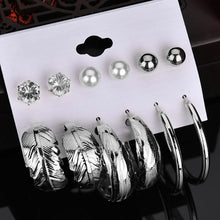 Load image into Gallery viewer, 6-Pair: Women's Simple Fashion Modern Trendy Earrings
