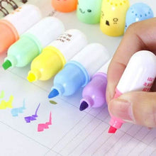 将图片加载到图库查看器，6-Piece: Cute Pill Shape Mini Highlighter Marker
