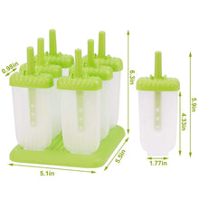 Load image into Gallery viewer, 6-Piece: Popsicle Molds Reusable Ice Cream DIY Ice Pop Maker
