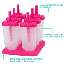 Load image into Gallery viewer, 6-Piece: Popsicle Molds Reusable Ice Cream DIY Ice Pop Maker
