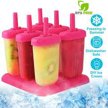 Load image into Gallery viewer, 6-Piece: Popsicle Molds Reusable Ice Cream DIY Ice Pop Maker
