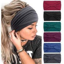 Load image into Gallery viewer, 6-Piece: Wide Boho Bandeau Head Bands for Women
