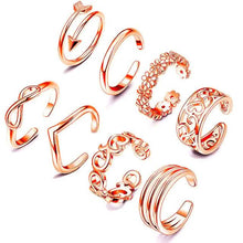将图片加载到图库查看器，6-Pieces: Adjustable Open Toe Ring Band
