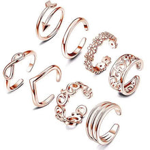 将图片加载到图库查看器，6-Pieces: Adjustable Open Toe Ring Band
