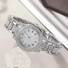 Load image into Gallery viewer, 6-Pieces: Elegant Women's Jewelry Set with Quartz Roman Numerals Watch
