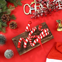 将图片加载到图库查看器，6-Pieces: Red White Candy Christmas Tree Decorations
