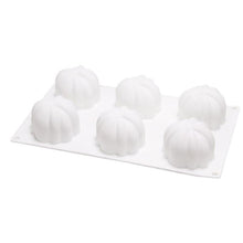 将图片加载到图库查看器，6 Pumpkin Silicone Cake Mold For Chocolate Ice Cream Decorating Pudding Dessert Tools Bakeware Baking Silicone Cake Molds For Baking 3D Pumpkin Silicone Mold For Party
