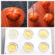 将图片加载到图库查看器，6 Pumpkin Silicone Cake Mold For Chocolate Ice Cream Decorating Pudding Dessert Tools Bakeware Baking Silicone Cake Molds For Baking 3D Pumpkin Silicone Mold For Party
