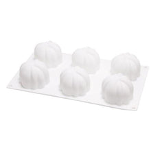 将图片加载到图库查看器，6 Pumpkin Silicone Cake Mold For Chocolate Ice Cream Decorating Pudding Dessert Tools Bakeware Baking Silicone Cake Molds For Baking 3D Pumpkin Silicone Mold For Party
