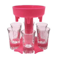 Load image into Gallery viewer, 6 Shot Glass Dispenser and Holder
