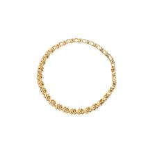 Load image into Gallery viewer, 10K Yellow Gold 1/2 Cttw Diamond Alternating X-Link Bracelet
