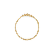 将图片加载到图库查看器，10K Yellow Gold 1/4 Cttw Round-Cut Diamond Basket Weave Rope Chain Style 7" Bracelet (H-I Color, I1-I2 Clarity)
