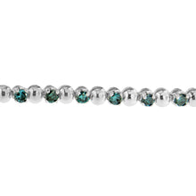 Load image into Gallery viewer, 14K White Gold Round-Cut Blue Diamonds Bracelet (3.00 cttw, Blue Color, Clarity)
