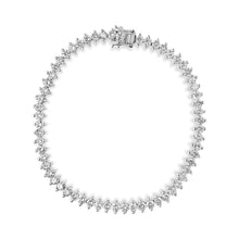 Load image into Gallery viewer, 14K White Gold 5 1/2 Cttw Round Diamond 2-Prong Tennis Bracelet (H-I Color, SI2-I1 Clarity) - 7"
