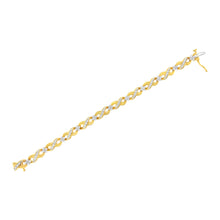 将图片加载到图库查看器，10K Yellow Gold Round-Cut Diamond Infinite Love Bracelet (1.00 cttw, I-J Color, I2-I3 Clarity)
