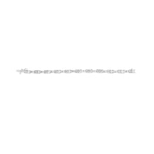 将图片加载到图库查看器，14K White Gold 1.0 Cttw Invisible Set Princess Diamond Alternating Link Tennis Bracelet (I-J Color, I1-I2 Clarity) - 7.25"
