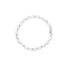 将图片加载到图库查看器，14K White Gold 1.0 Cttw Invisible Set Princess Diamond Alternating Link Tennis Bracelet (I-J Color, I1-I2 Clarity) - 7.25"
